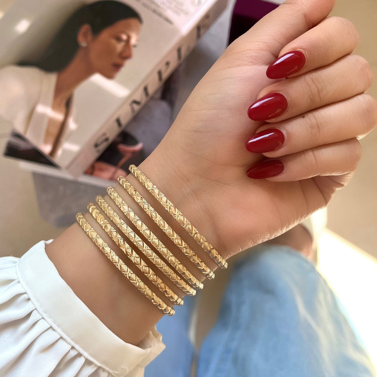 النگو ۳میل طلاروس جدید – پک ۶تایی (کد ۷۷۸)