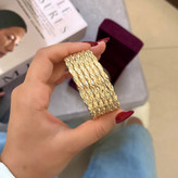 پک النگو طلاروس ۳ میل طرح موجی تابیده تراشدار طلایی