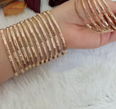 پک النگو طلا روس 3 میل مدل شیاردار خطی با درخشش طلاگونه