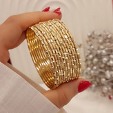 النگو طلا روس 2 میل طرح دانهای ظریف کلاسیک