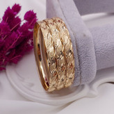 النگو زنانه 6 میل طلا روس پرکار طرح موجی لوکس