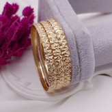 النگو زنانه 6 میل طلا روس پر تراش هندسی طرح طلا