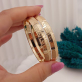 النگو زنانه 8 میل طلا روس لوکس طرح خاص با تراش طلاگونه