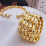 دستبند قفلی زنانه طرح طلا برنج جدید