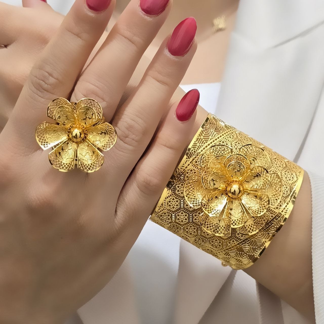 ست دستبند، انگشتر بحرینی زنانه