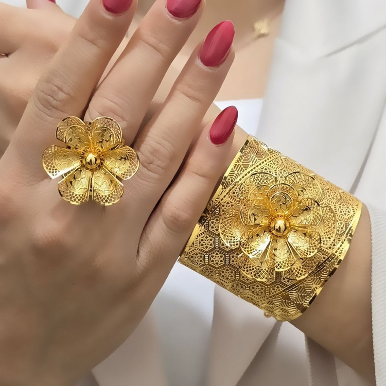 ست دستبند، انگشتر بحرینی زنانه