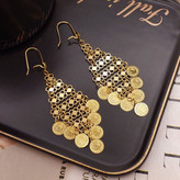 گوشواره آویز مجلسی برند CityGold (طرحهای ستاره، سکه و قلب)