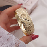 تکپوش طلا روس 2 سانت (طرح حصیری و لوزی)