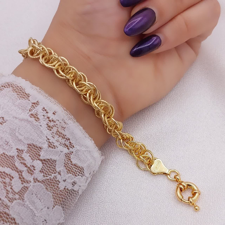 دستبند زنانه حلقهای ترکیبی چندفرمی