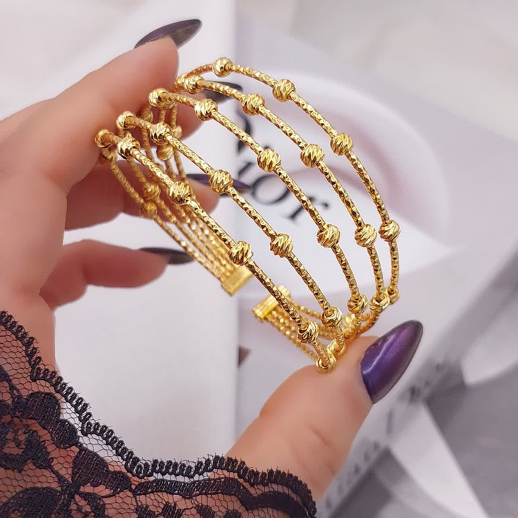 دستبند زنانه آلبرنادو طرح طلا رنگ ثابت