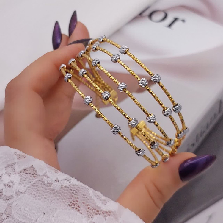 دستبند زنانه آلبرنادو طرح طلا دو رنگ