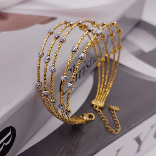 دستبند زنانه آلبرنادو طرح طلا دو رنگ