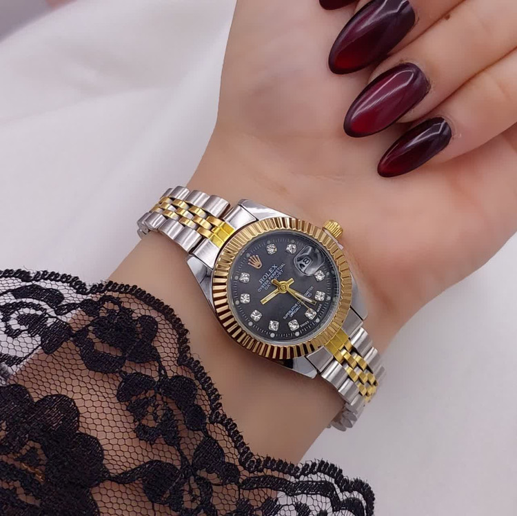 ساعت زنانه Rolex در دو مدل لوکس با بند دو رنگ طلایینقرهای