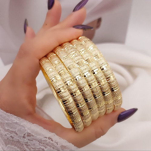 النگو زنانه طلاروس اصل ۷ میل طرح کلاسیک پک ۳ عددی